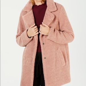 Lucky Brand Light Pink teddy Sherpa coat